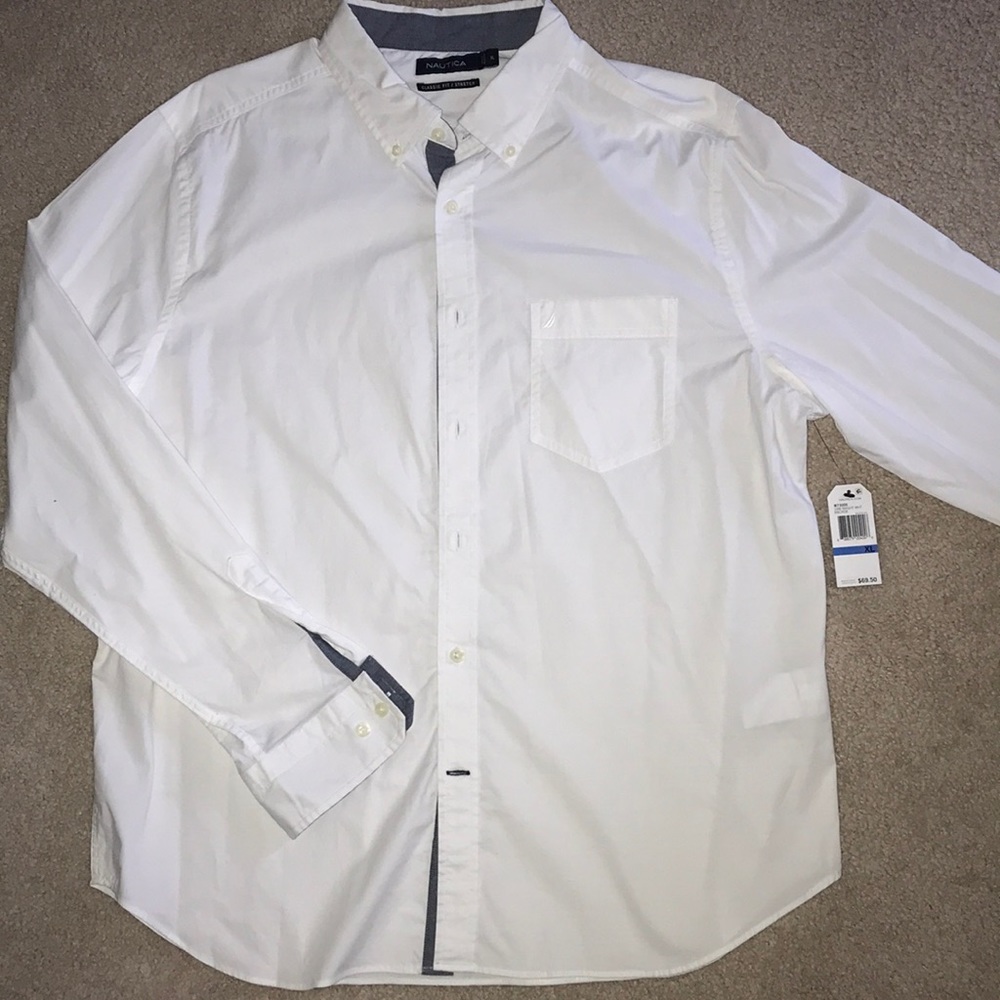 White Nautica Button Down